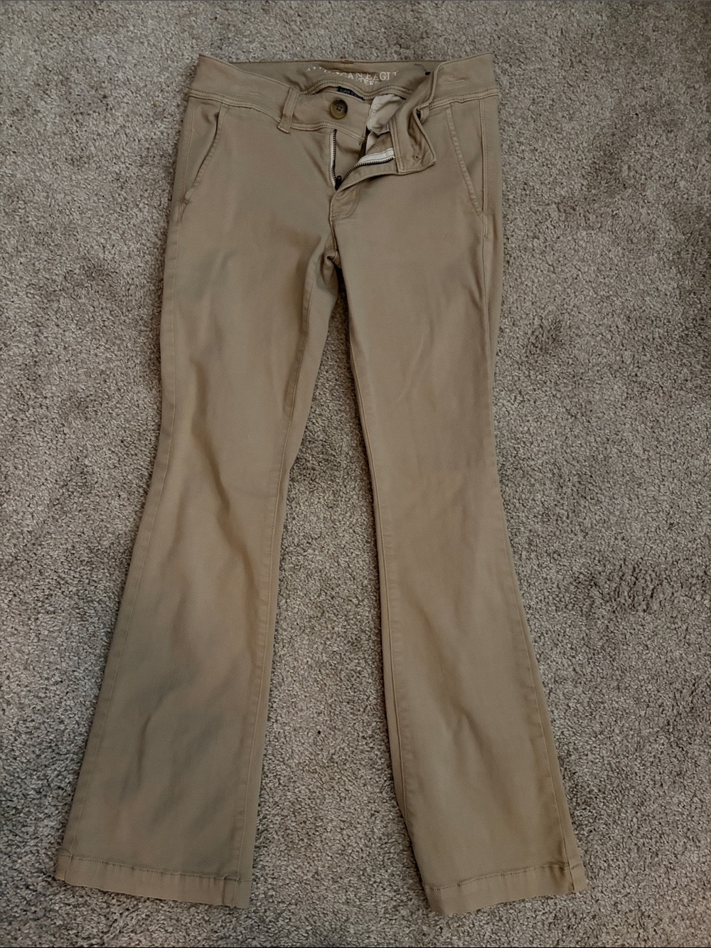 American Eagle Outfitters Khaki Flare Jeans